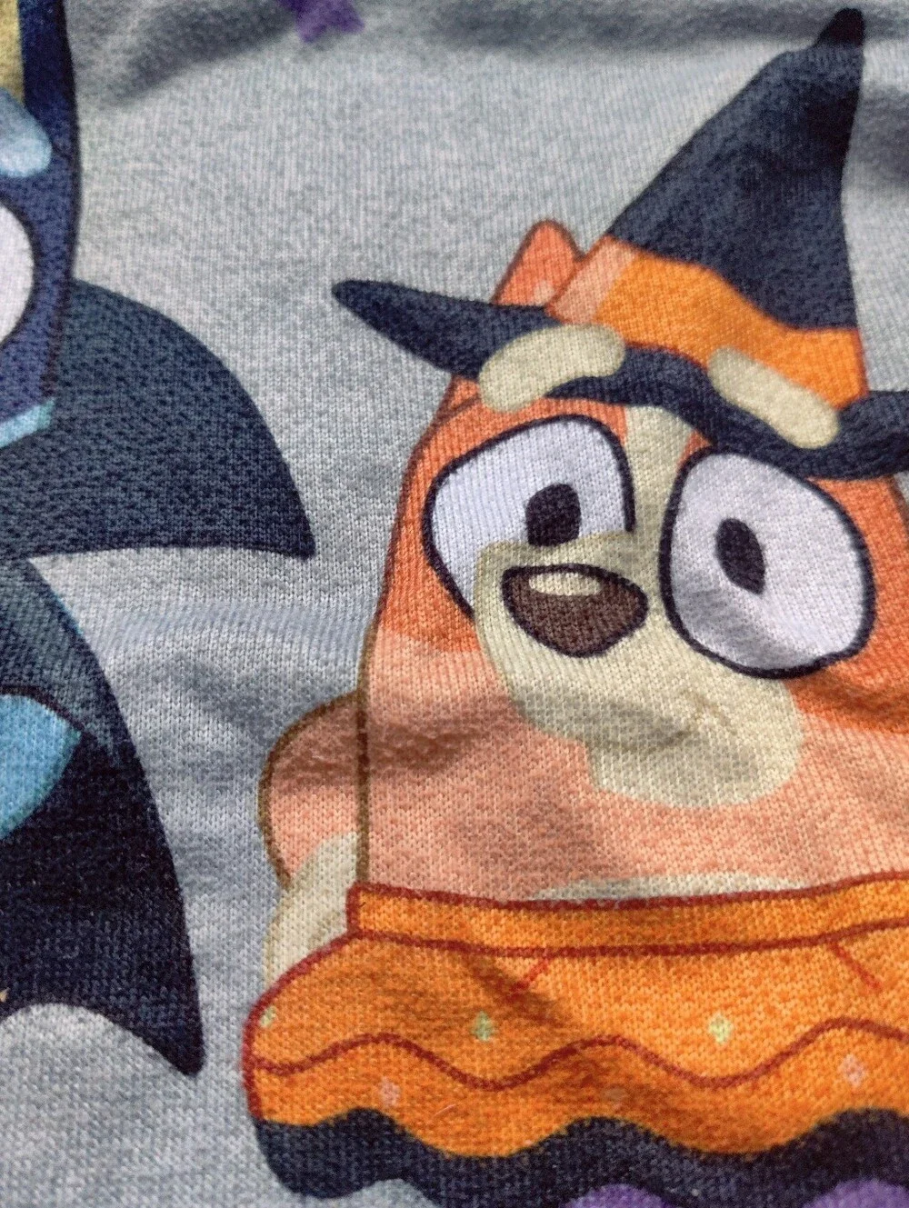 Size 6 Disney Bluey Halloween Character Pajama Sets - Gray, Black & Orange